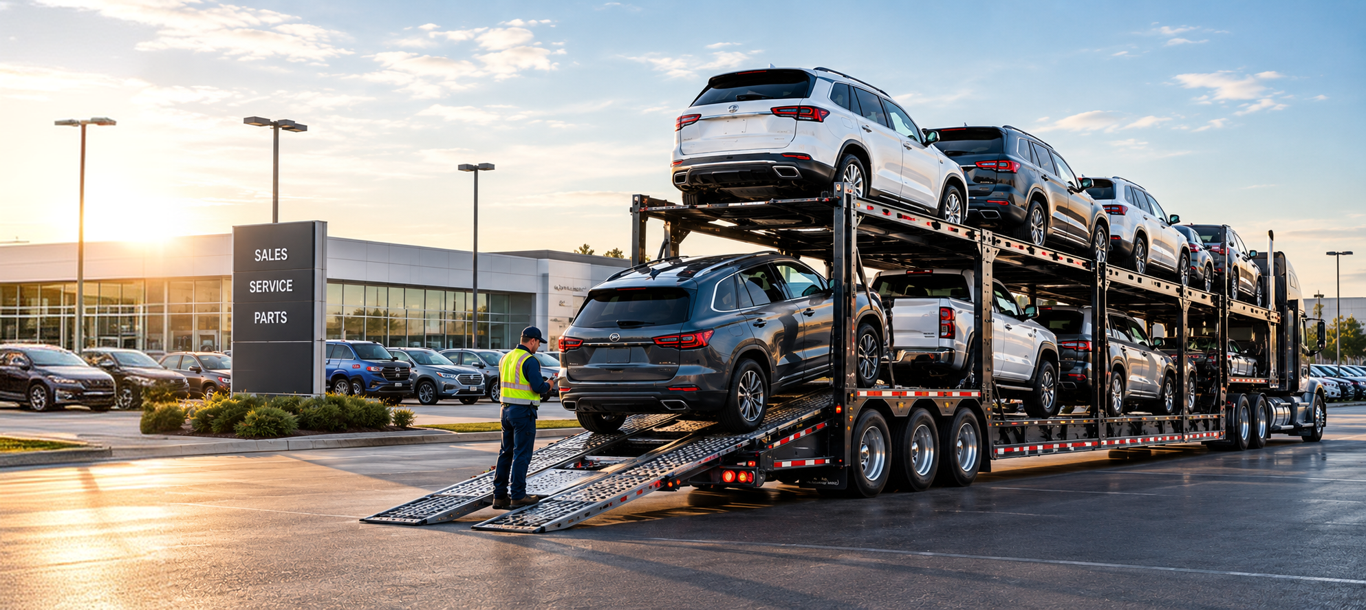 Axle Lane Vehicle Transport Carrier